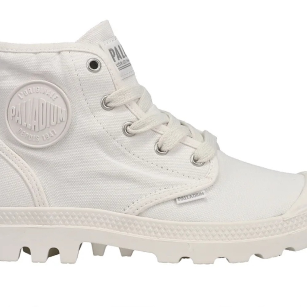 Palladium Pampa Hi Top Sneakers Star White, Size 8.5